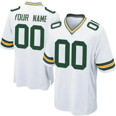 Emanuel Wilson Men's Nike White Green Bay Packers Custom Game Jersey Size: 3XL